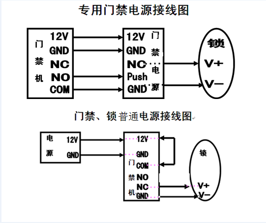 门禁门铃接线